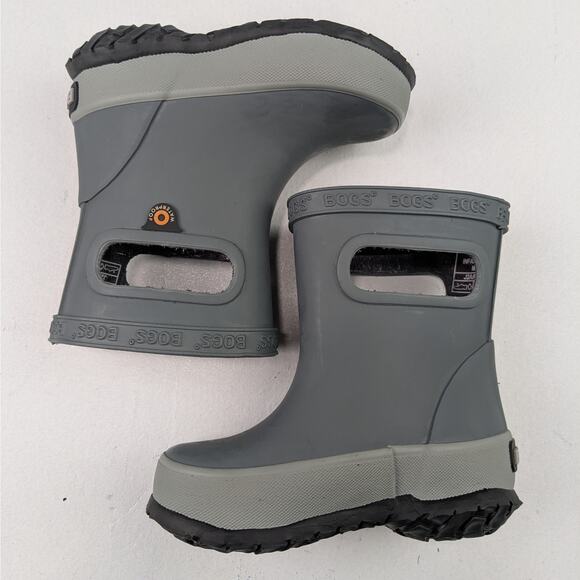 Bogs Skipper Gray Rain Boots - 4 Infant